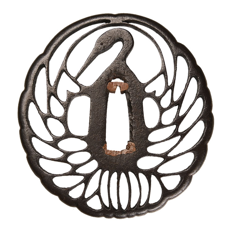 古赤坂 鶴丸透鐔/鍔 特別保存刀装具 ｜日本刀販売は永楽堂