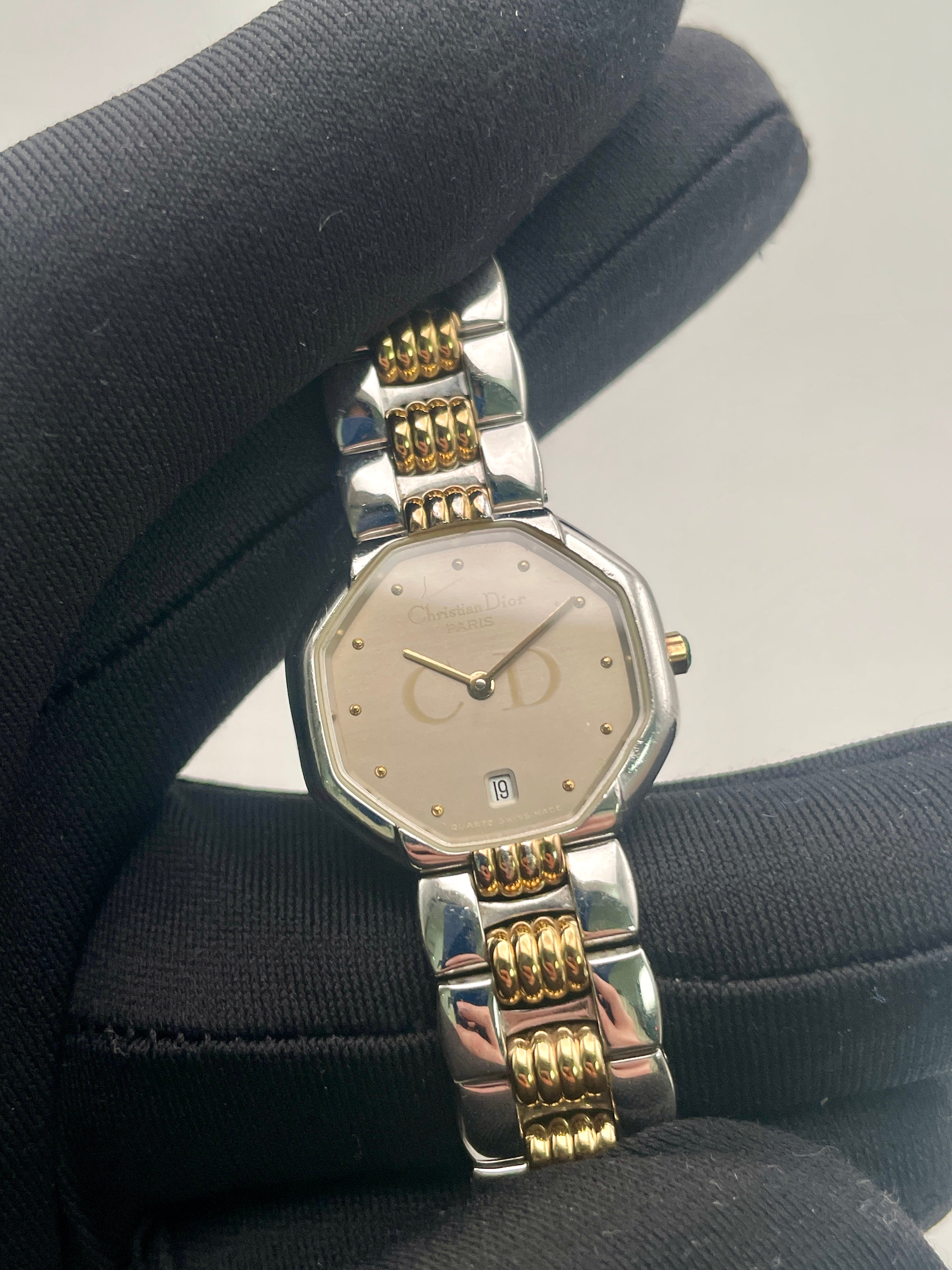 Christian Dior Déposé Octagon Vintage Women's Watch in Two Tone