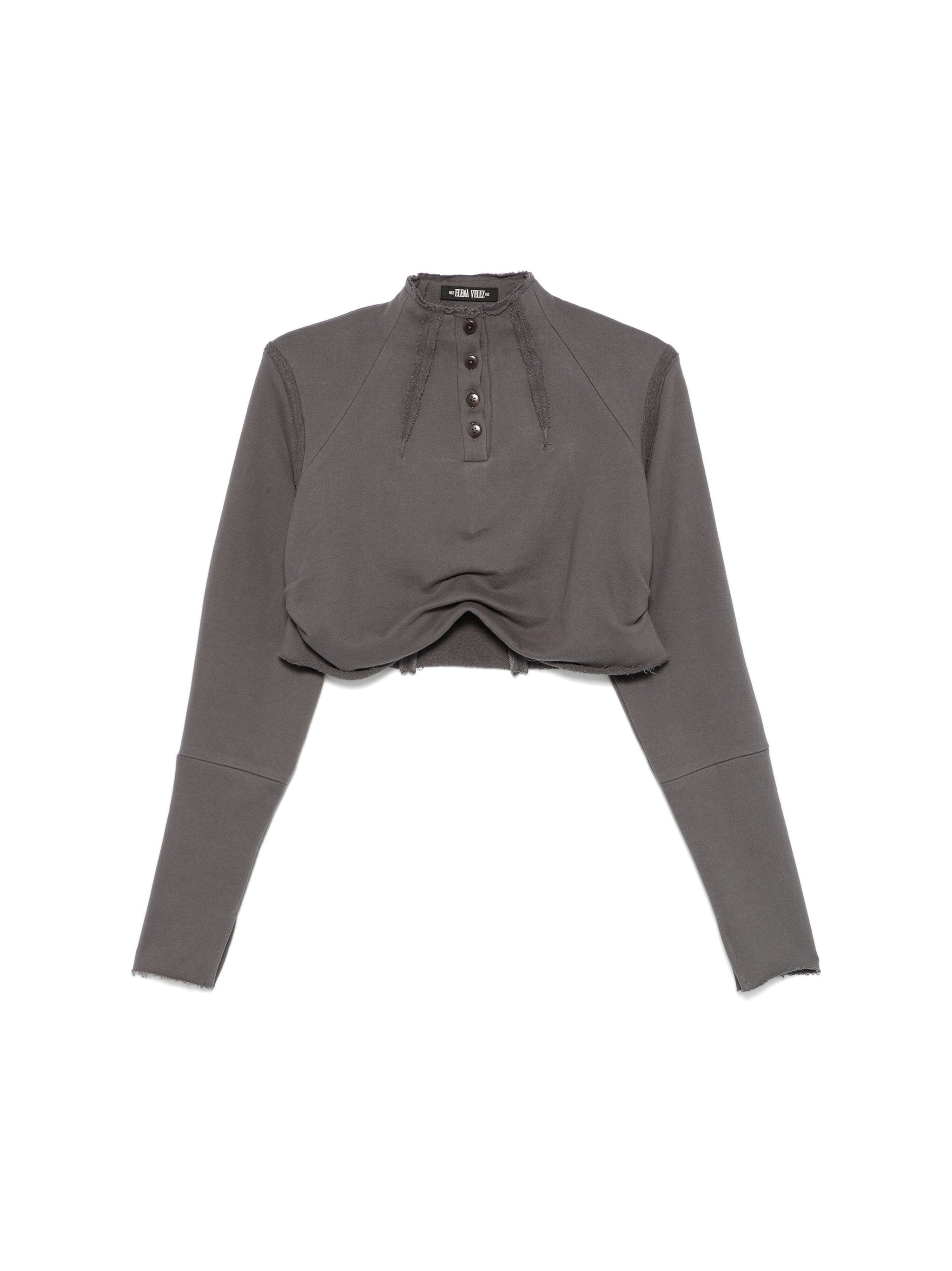 AMISH CROPPED JUMPER CHARCOAL – Elena Velez