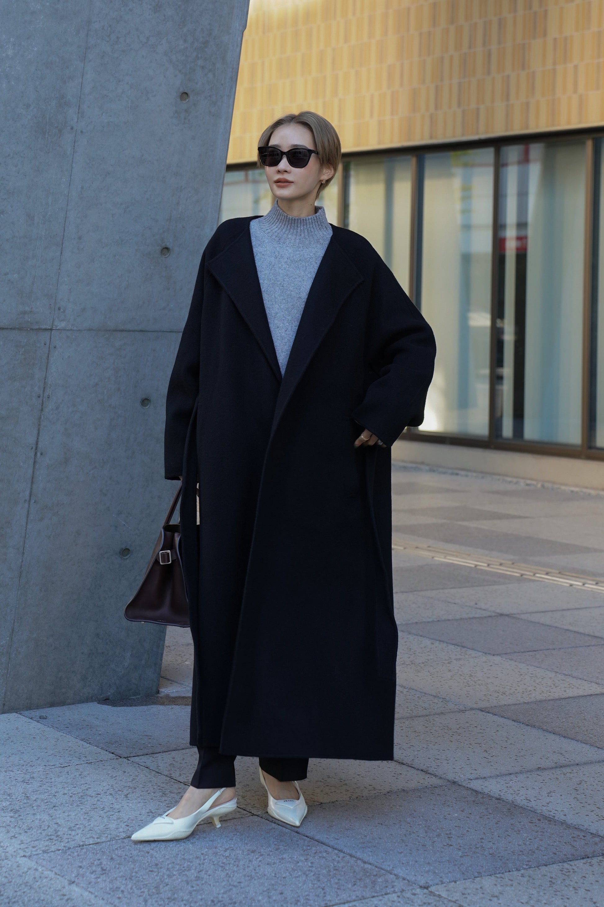 SUPER140ロングリバーコート【BLACK】 – ELLIE