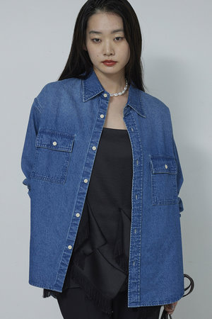 GALLARDAGALANTE(ガリャルダガランテ)｜デニムシャツ/ブルー の通販