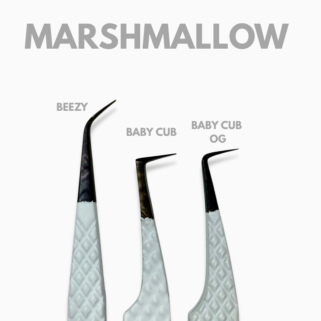 Marshmallow- Tweezer Duo – Envy Lashes Pro
