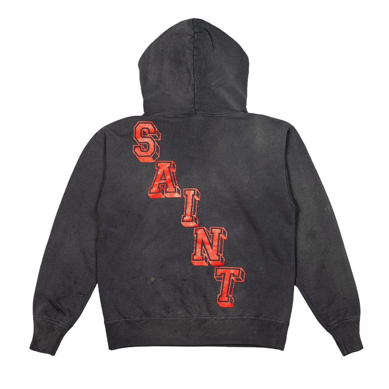 Saint Michael Angel Of Death Distressed Hoodie Black – Endless Supply