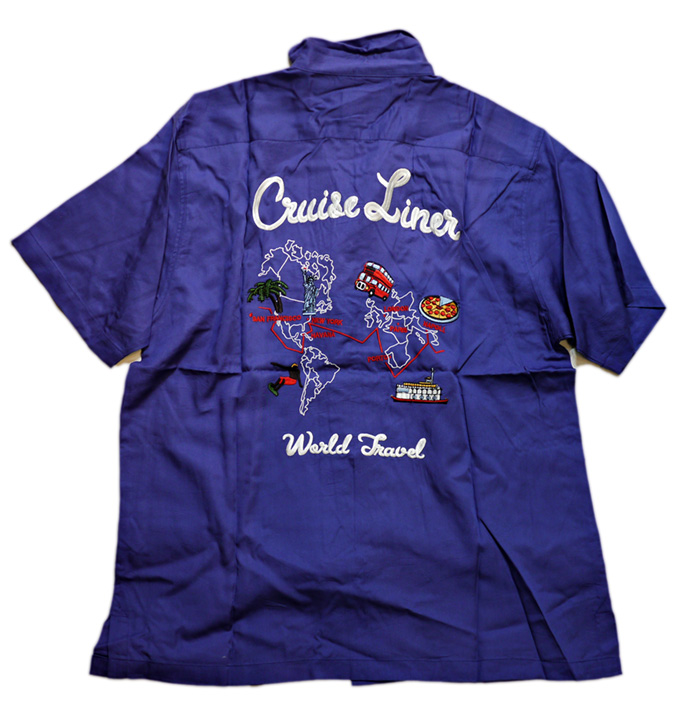 HOUSTON (ヒューストン）テンセル ボウリングシャツ [ WORLD ] 刺繍 40667