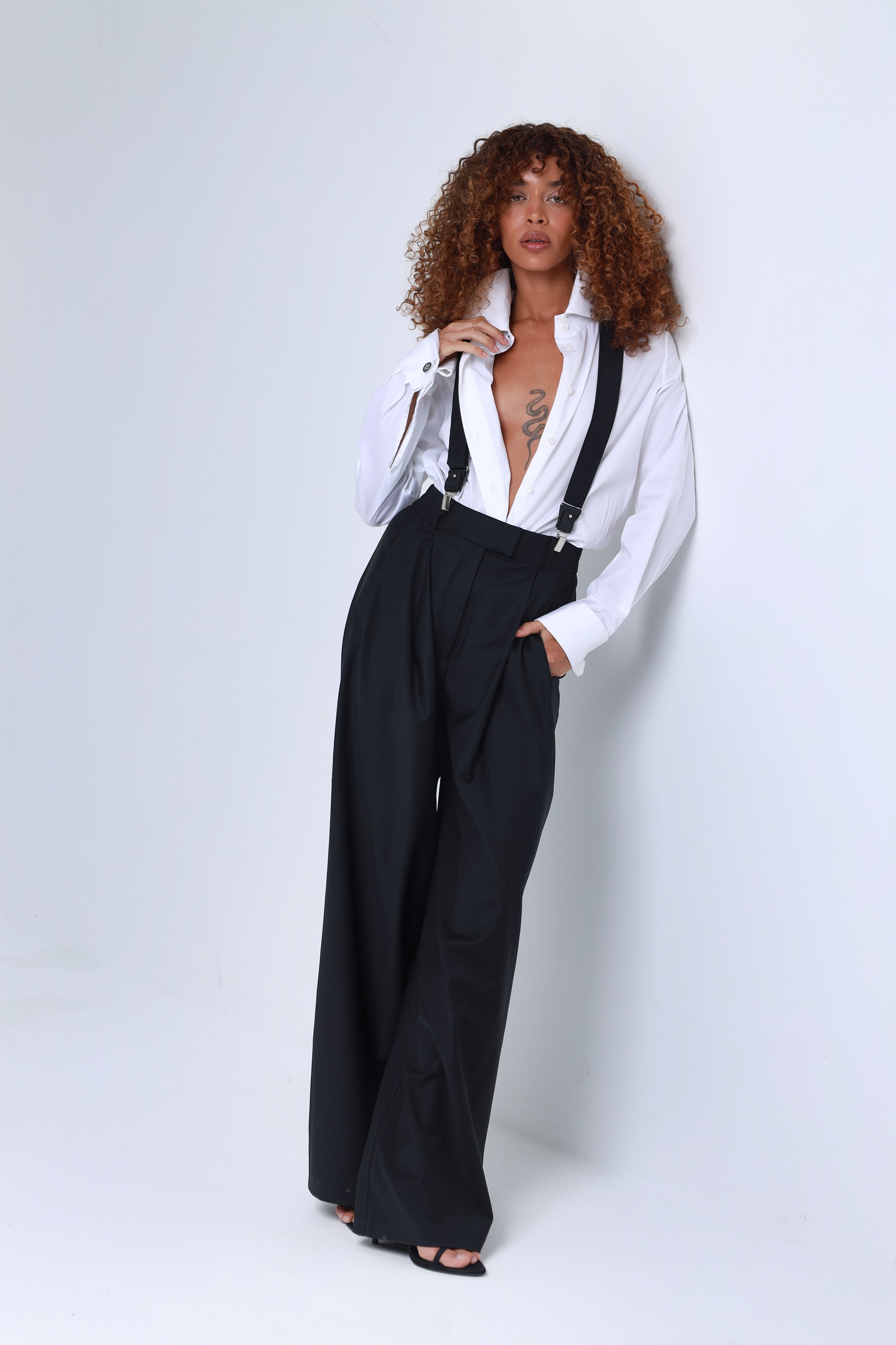 Liza Black Ultra-Fine Virgin Wool Suspenders – ETNA