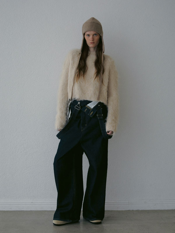 EDWIN×ETRE TOKYO 2wayハイライズサスデニムパンツ(S BLUE): ボトムス