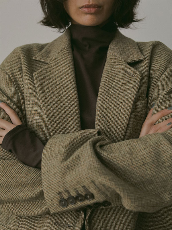 チェックツィードテーラージャケット(S BEIGE): アウター │ ETRE