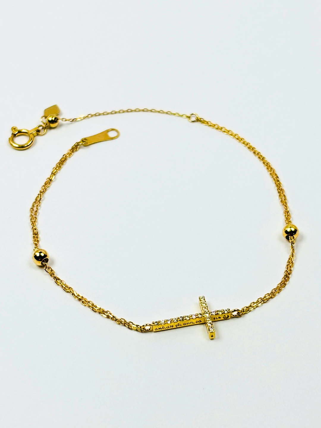 K18・メッセージクロスブレスレット – ex'position