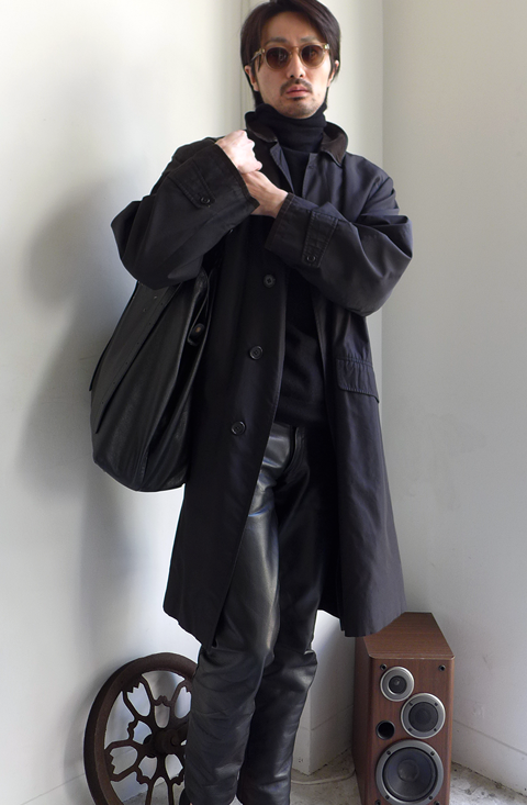 1960s Vintage Aquascutum Black Silk Coat ENGLAND ヴィンテージ英国