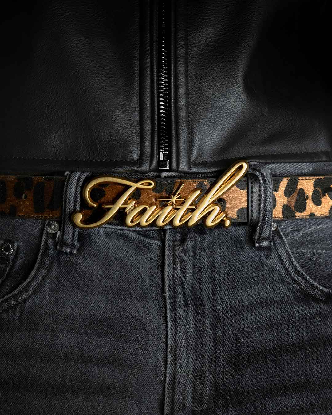 The Valentino Leopard Gold Faith Belt – FAITH BY LUIS