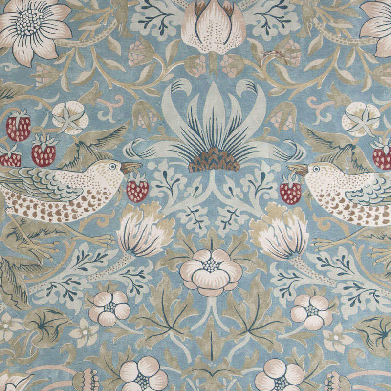 Fairy Cotton / ウイリアム・モリス いちご泥棒 水色 72*50