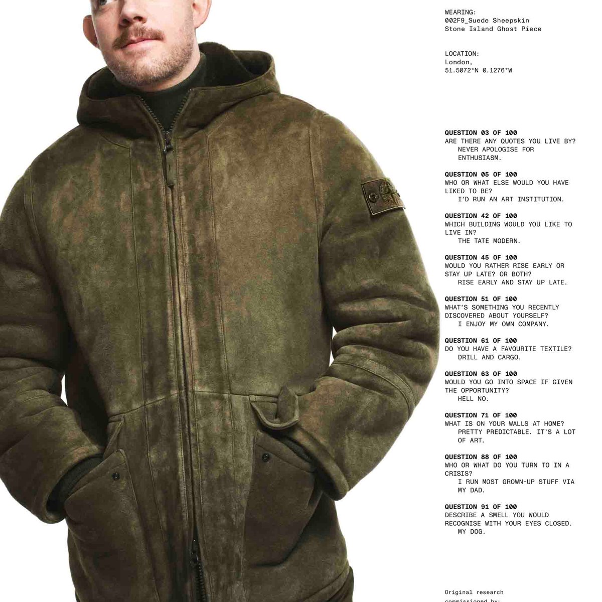 ストーンアイランド」がゴーストコレクションを発売、ウール素材や