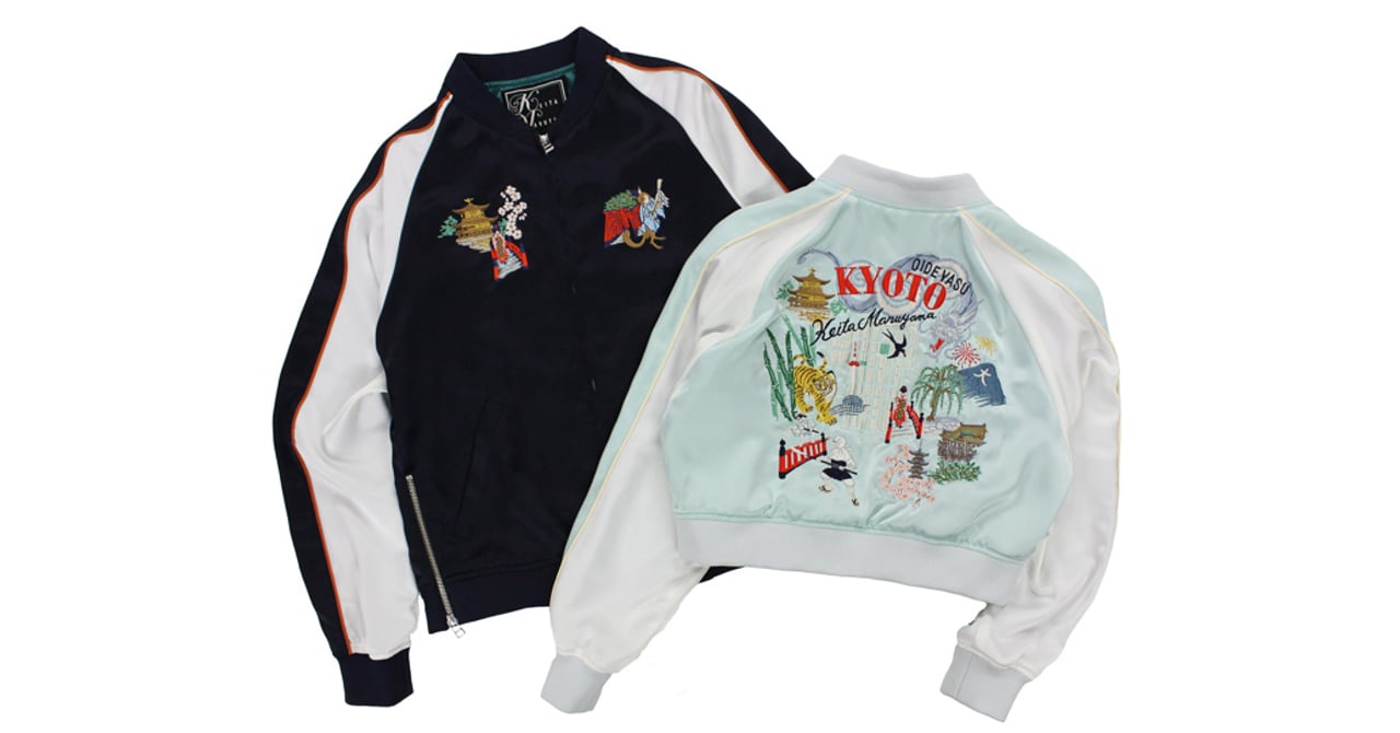 ケイタマルヤマが「京都スカジャン」をデザイン、金閣寺や弁慶が刺繍に
