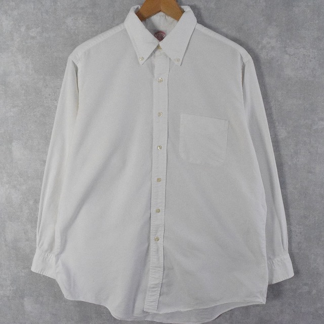 ブルックスブラザーズ アメリカ製 白 ホワイト BD 長袖 コットン