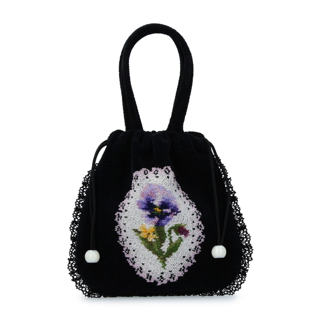 ナイツドリーム 手付き巾着 NID-241394(ブラック): FEILER｜フェイラー