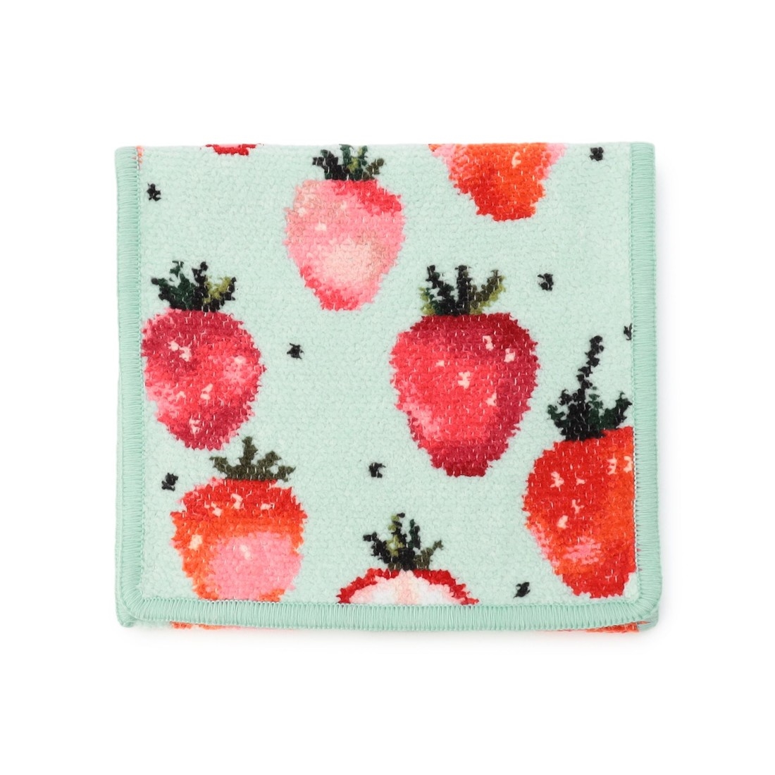 ストロベリードット ハンカチポーチ(ペールグリーン): LOVERARY BY