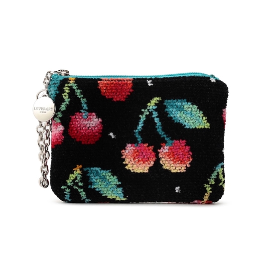 チェリードット キー&カードポーチ L/CRD-253046(ブラック): LOVERARY