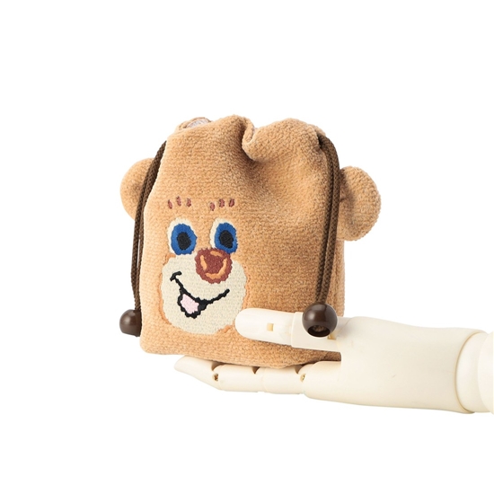 ドアップテディ 耳付き巾着 L/DUT-243242(ベージュ): LOVERARY BY