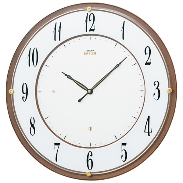 53) 訳あり品 セイコー高級エンブレム 電波掛け時計 53) 訳あり品