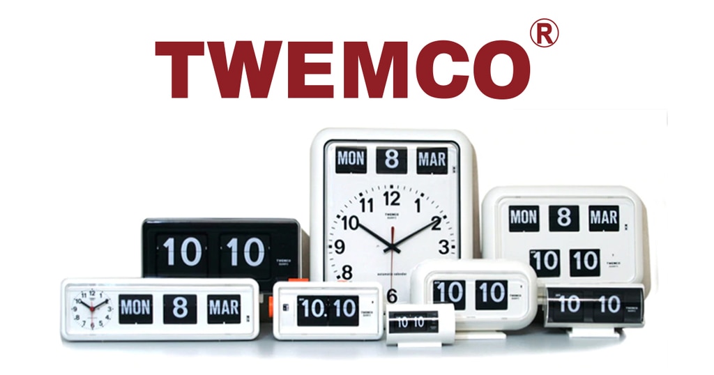 TWEMCO パタパタ時計 クオーツ クリーム色 TWEMCO QUARTZ クロック