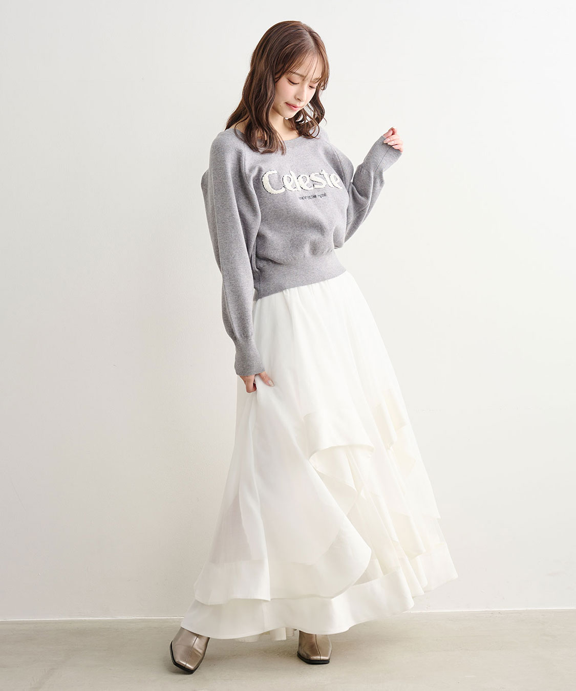 今季大注目】ウェーブフレアオーガンジースカート｜PETAL ONLINE