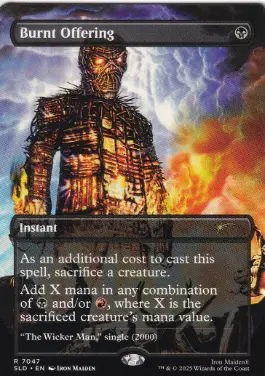 Foil】(7047)□ボーダーレス□《Burnt Offering》[Secret Lair Series