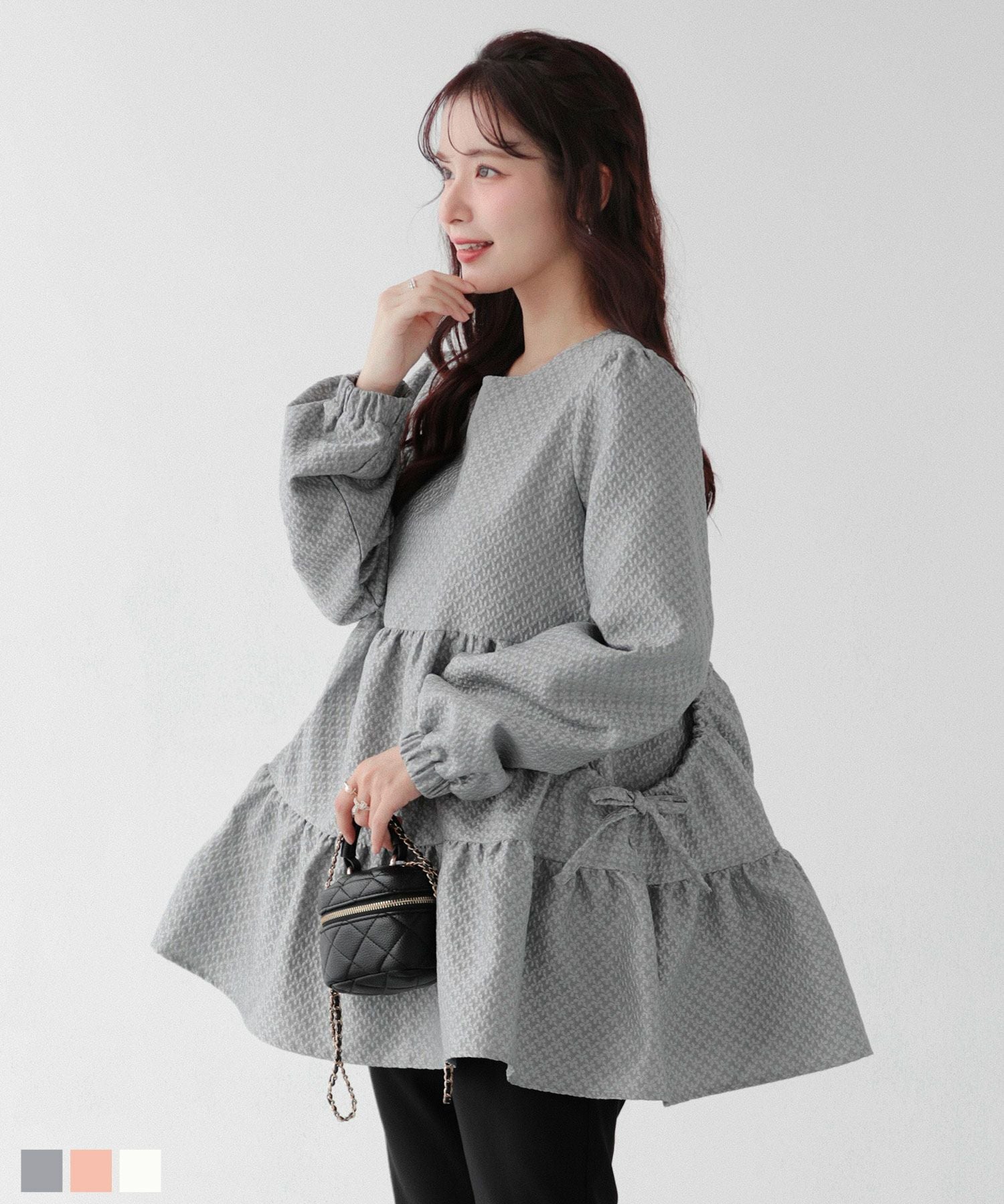 saayaコラボ！ボリュームフリルアシメトップス【宅配便】 | Fit more