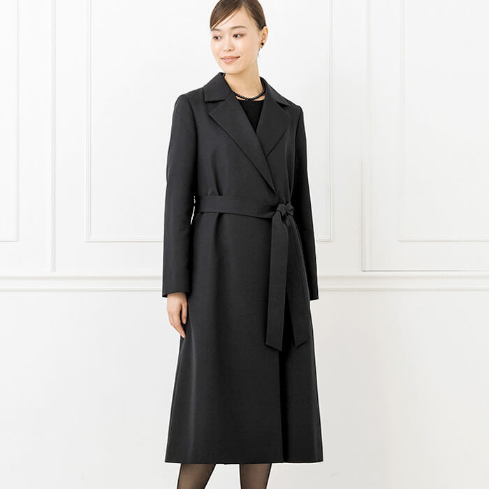 ロングジャケットのアンサンブル 9号・ブラック｜東京ソワール