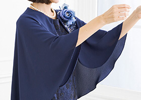 ケープ付きマザードレス 9号・ネイビー｜東京ソワールオンラインストア