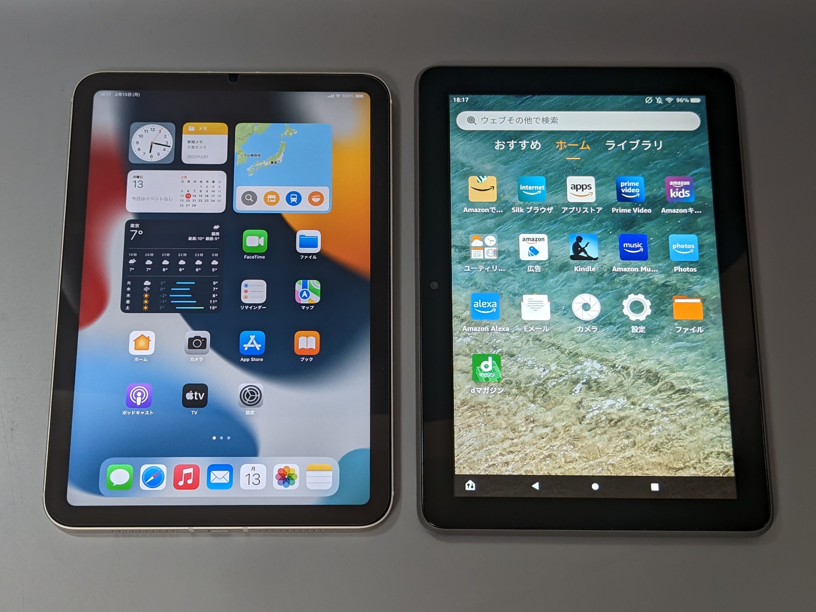 iPad mini」と「Fire HD 8 Plus」はどっちのコスパが高い？ 同じ8型