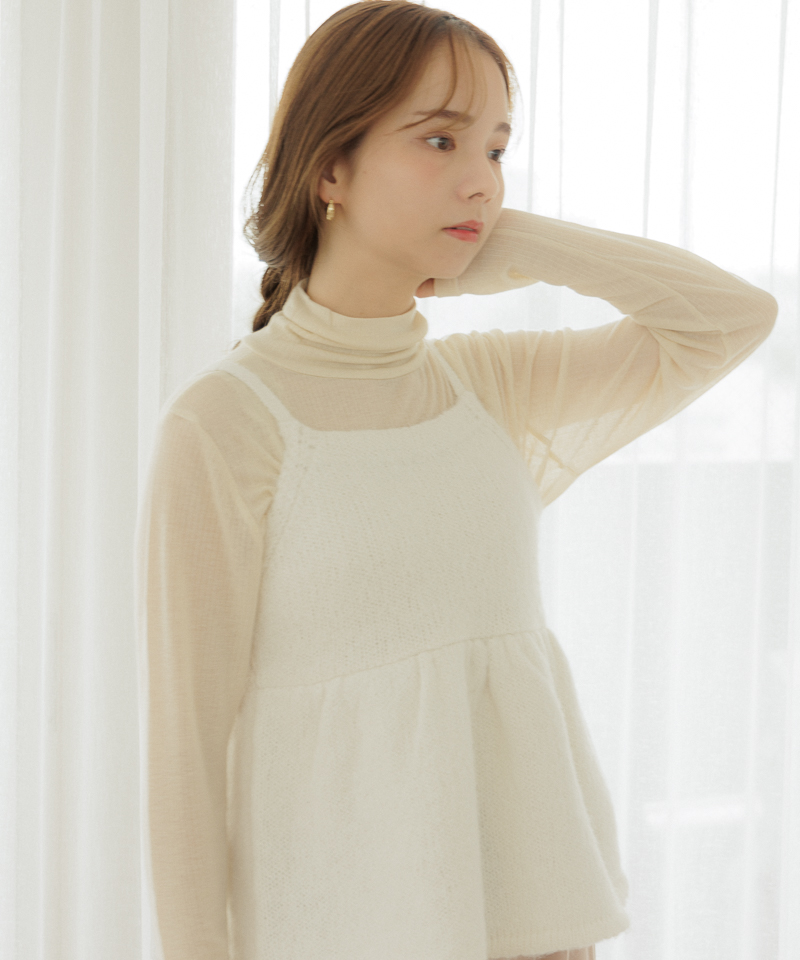OUTLET】feminine knit bustier～ﾌｪﾐﾆﾝﾆｯﾄﾋﾞｽﾁｪ | flower／フラワー
