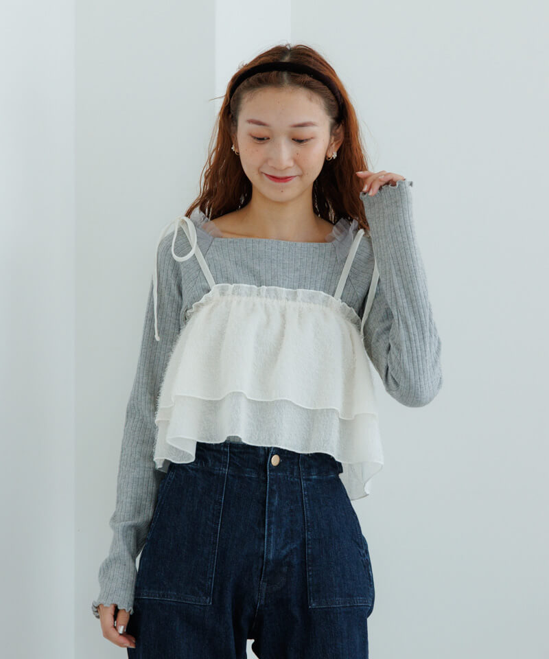 40%OFF】shaggy frill bustier～ｼｬｷﾞｰﾌﾘﾙﾋﾞｽﾁｪ | flower／フラワー公式通販