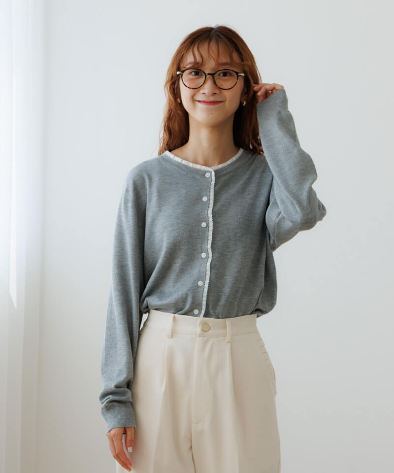 20%OFF】tiny frill cardigan～ﾀｲﾆｰﾌﾘﾙｶｰﾃﾞｨｶﾞﾝ | flower／フラワー