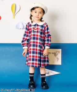 ☆SALE☆tiny bear ストライプ＆チェックワンピース（V417935）|apres