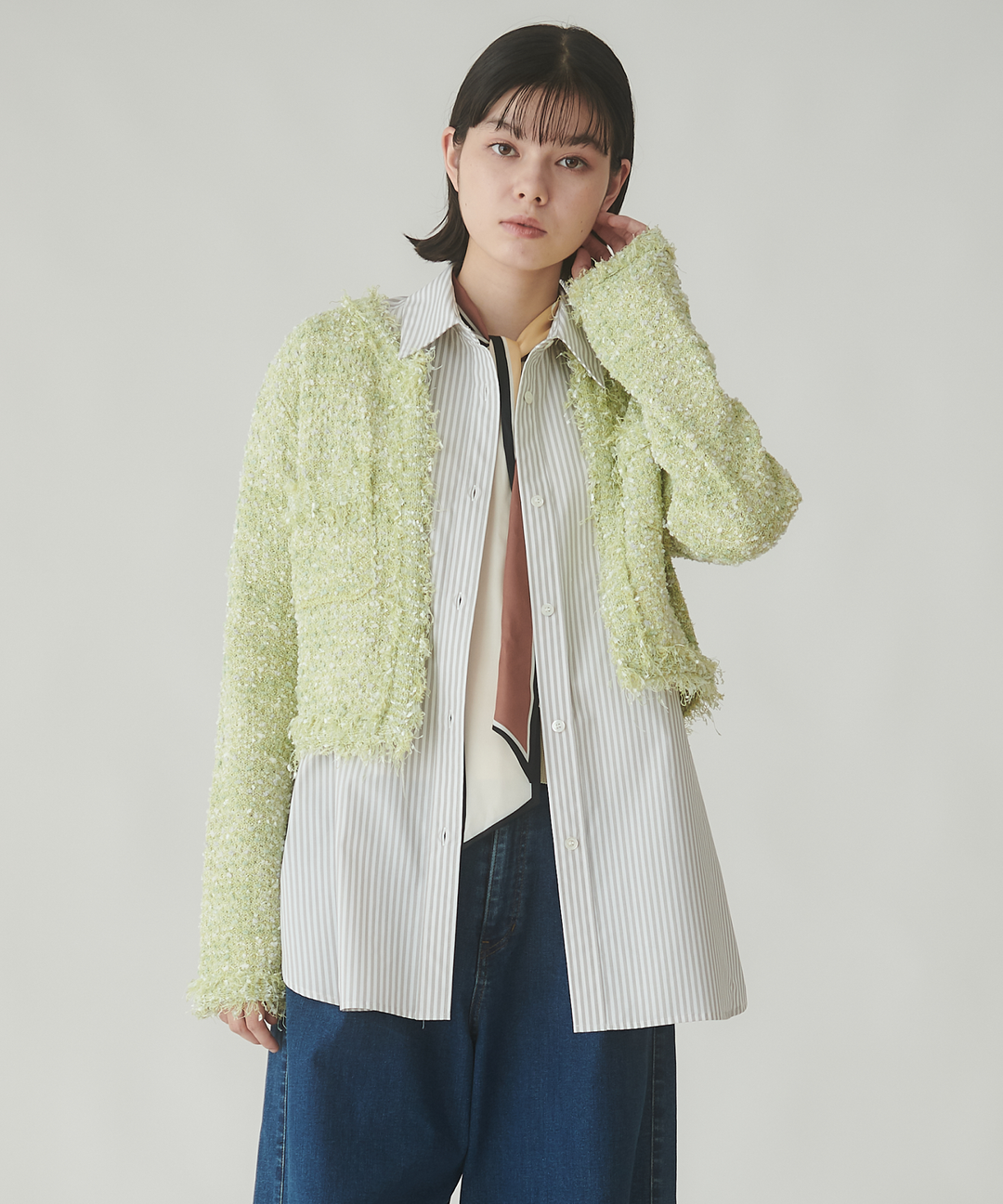 ツィードニットカーディガン – FACE SANS FARD