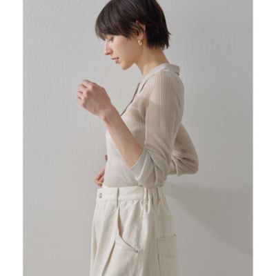 Whim Gazette(ウィム ガゼット)の【THE PAUSE】シアーポロニット通販