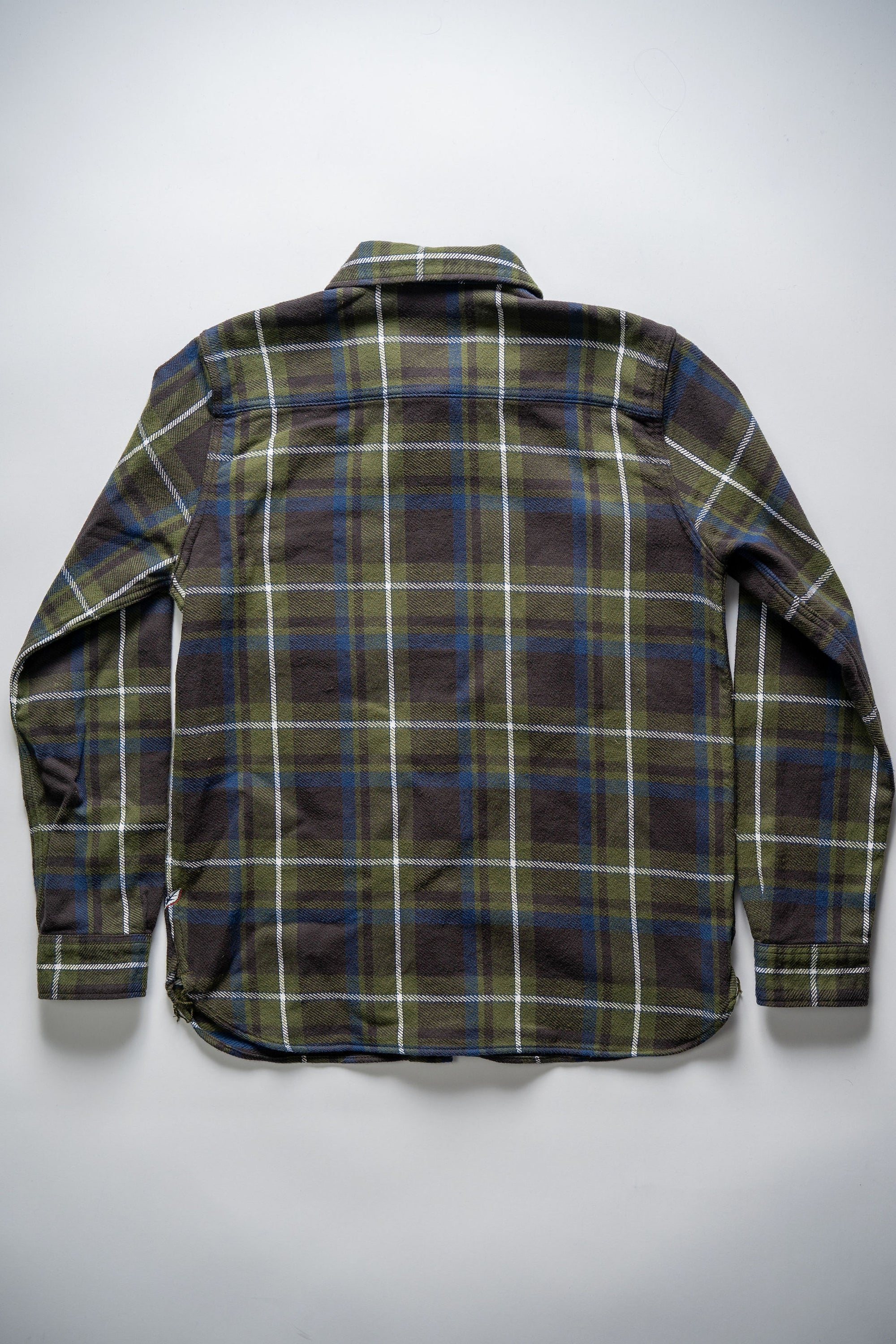 Pure Blue Japan 2222-OL Raised Surface Check Double Pocket Shirt