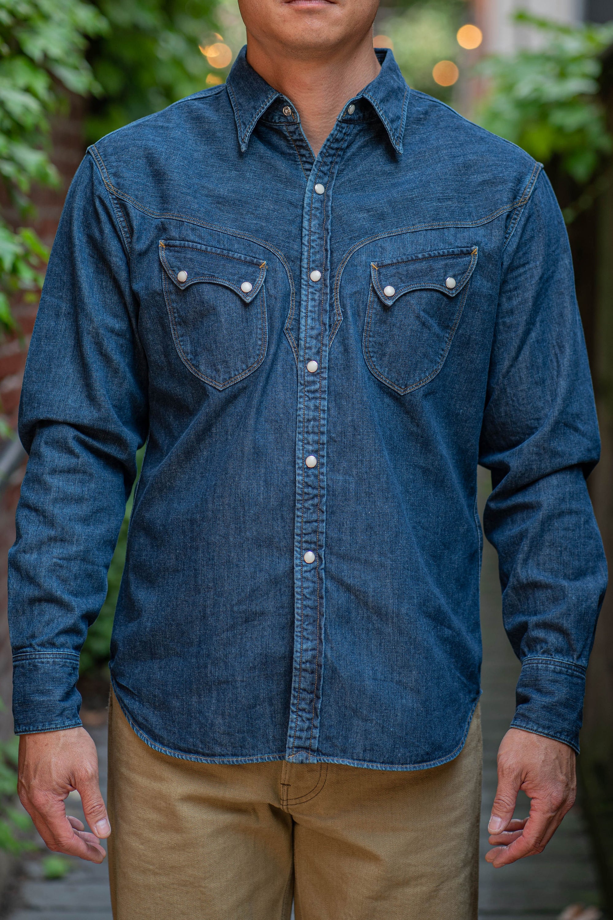 Stevenson Overall Co. Cody Shirt - Faded Indigo - Franklin & Poe