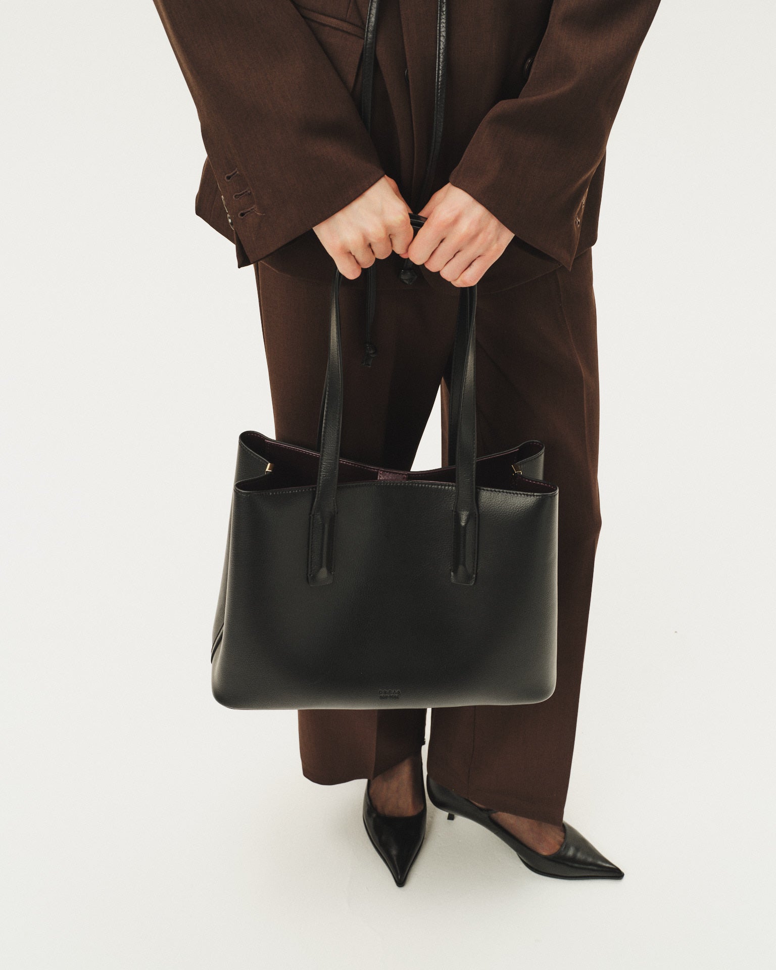 Linnea Tote Black - Luxury Vegan Work Bag