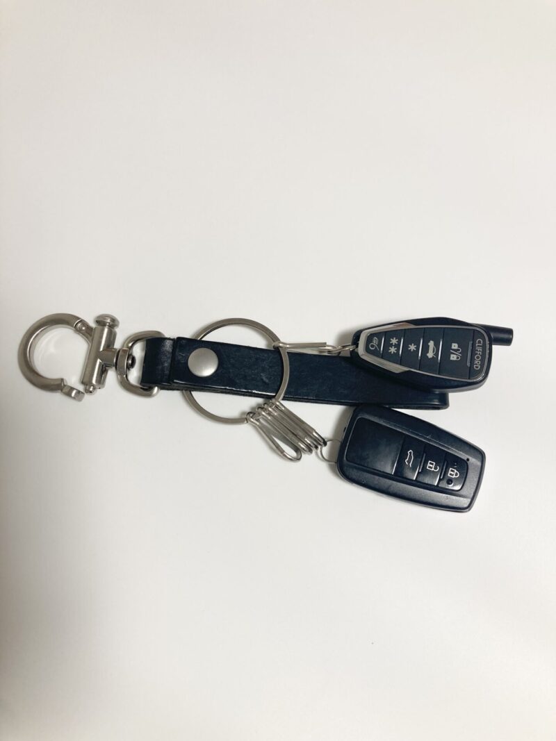 車の鍵にも】エンダースキーマのキーケース・キーフロックはだが使い