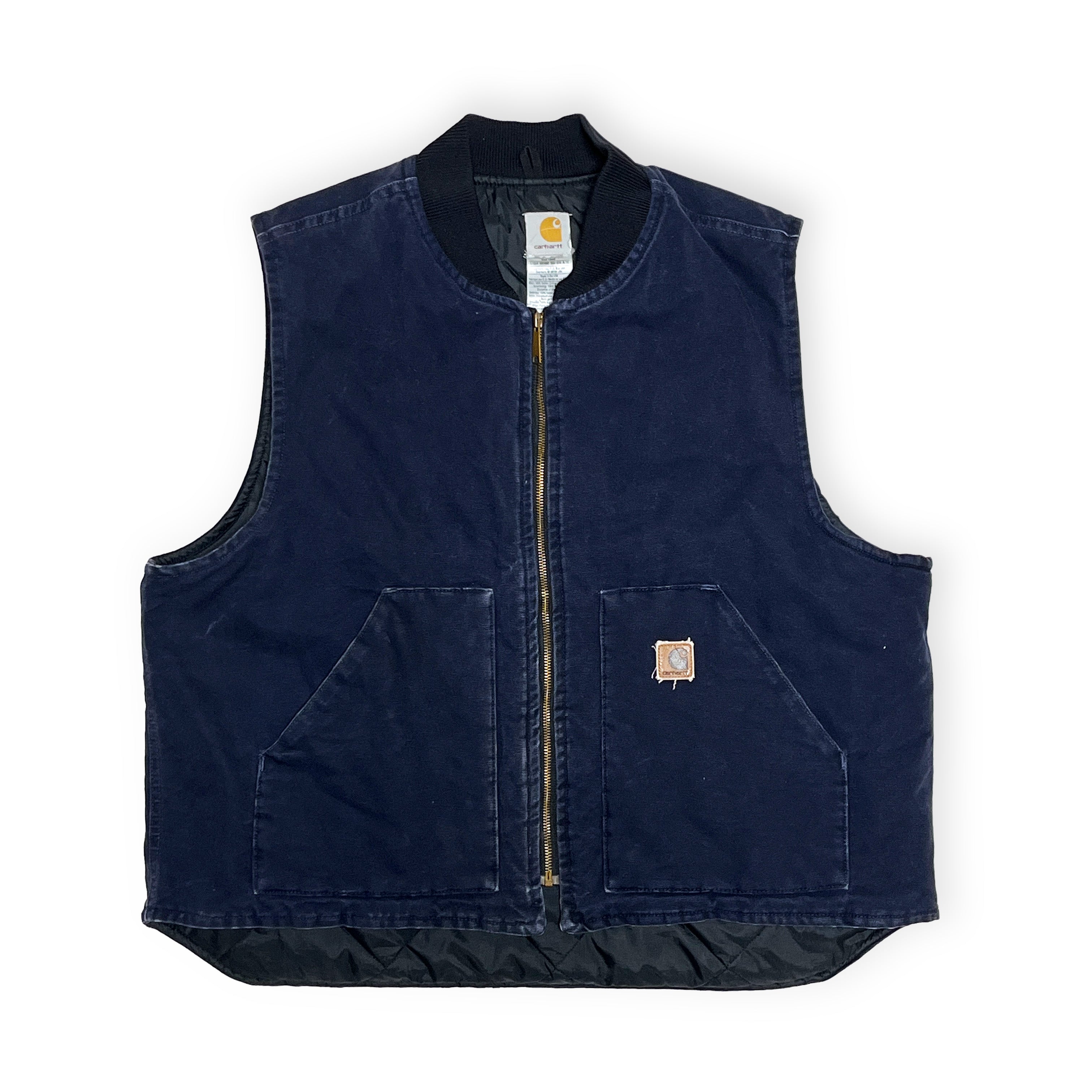 アメリカ製 Carhartt ダックベスト ネイビー Size (XXL) ビッグサイズ