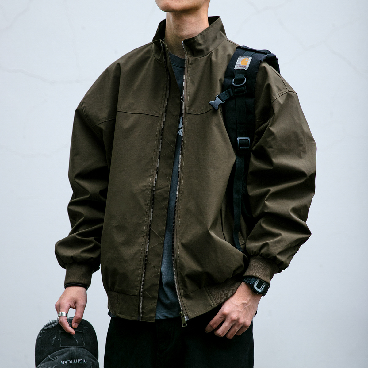 スタンドカラー ミリタリーブルゾン ミリタリージャケット メンズ