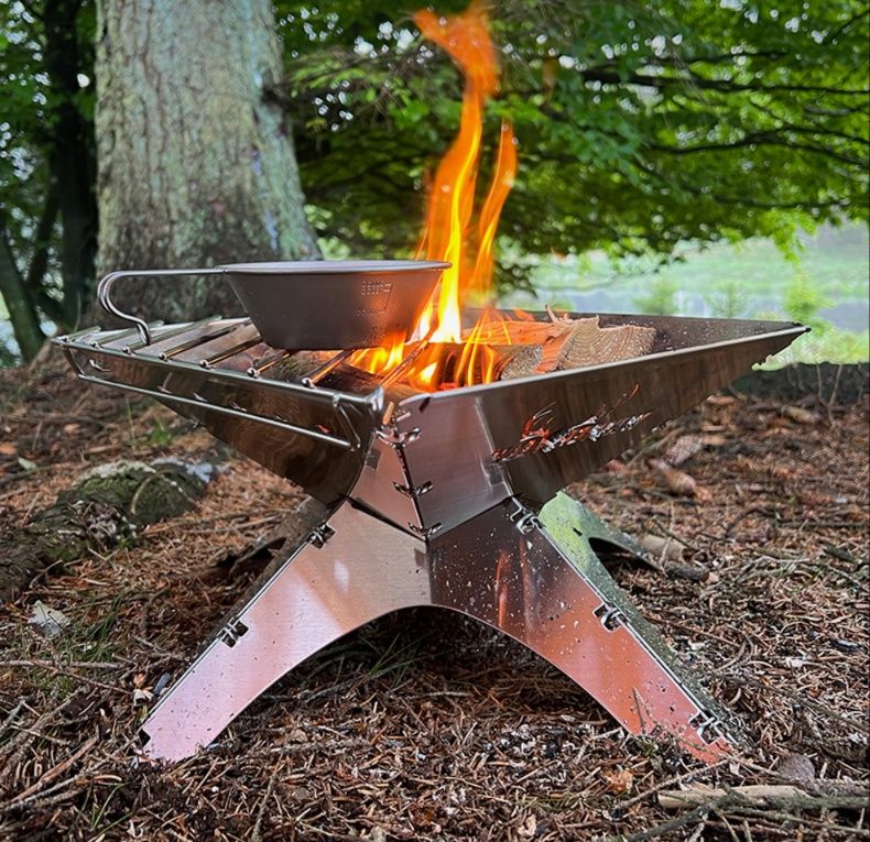 焚き火台 ソロ ポータブル四角焚き火台 焚き火台 ソロ|焚き火台専門