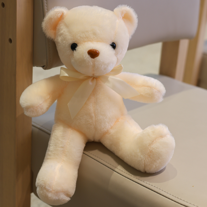 くまぬいぐるみ ふわもこリボンのくまさん抱き人形 くま カラフル(中