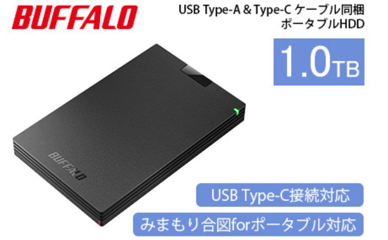 BUFFALO ポータブルHDD 2TB 外付けHDD コンパクト 持ち運び 外付け HDD