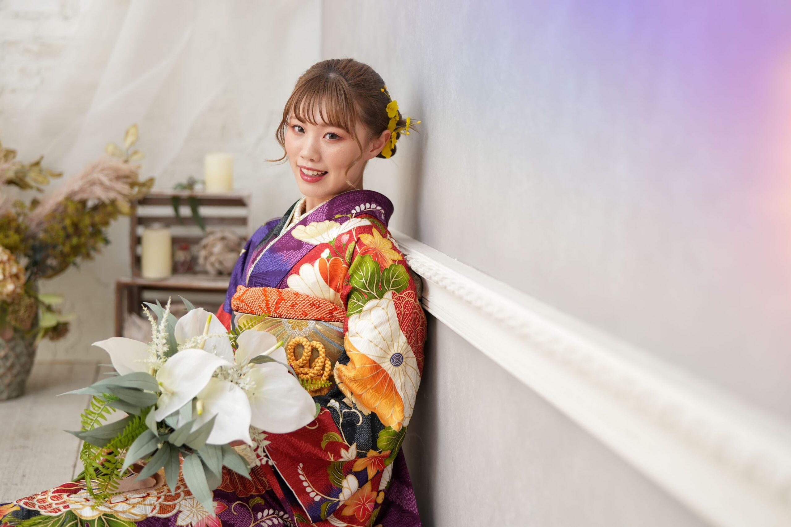 琉球伝統の「紅型」の振袖という選択。色と質感で魅せる成人式