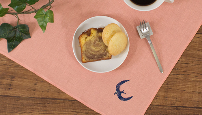 50 ミナ ペルホネン リネン刺繍 go! ライトグレー | ふろしき むす美