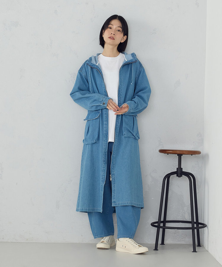デニムパーカーワンピース / セットアップ対応（52-31OO71-206