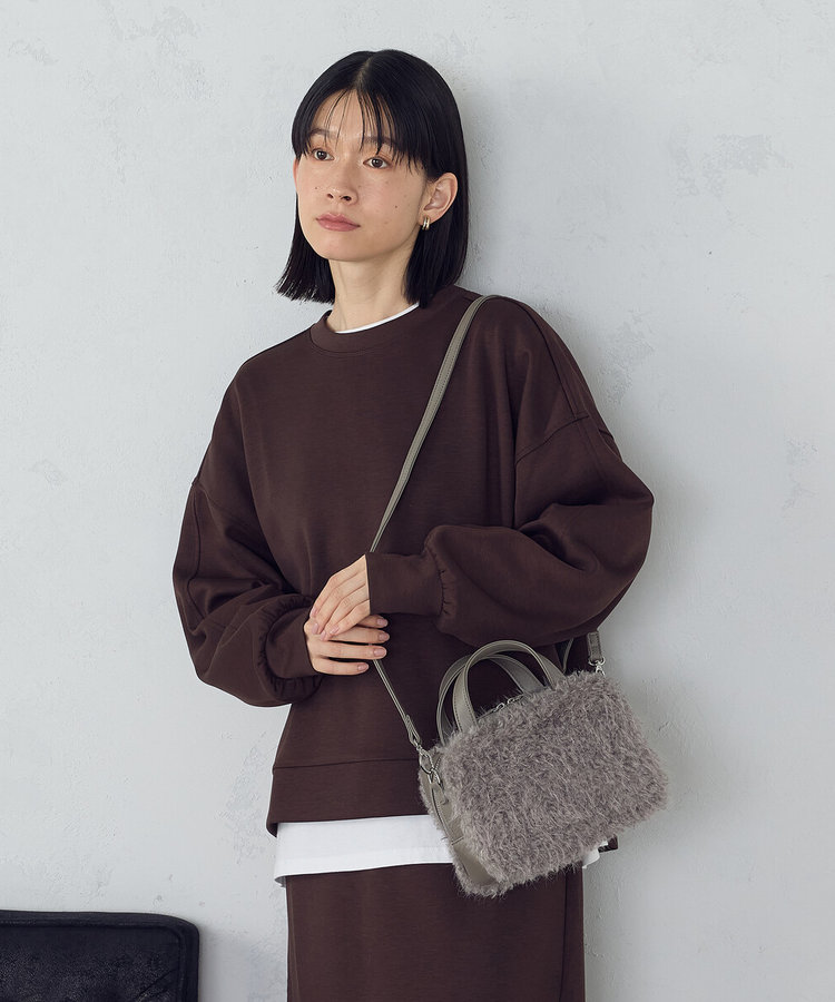 2WAY フェイクファー ボストンバッグ（95-20BM43-205）｜モノコムサ