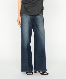 11.5OZムラ染め糸左綾ストレッチデニム ワイドパンツ（28-22PK14-205